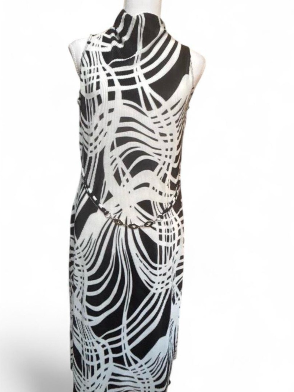 NWOT Deadstock Vtg Y2K Adrian Karen Plisse Dress M